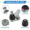 Silver-colored durable metal front lower ball joint with black rubber dust boot and threaded ball stud for toyota rav4 1996-2000