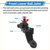 Black front lower ball joint with threaded stud and dust boot for 2000-2002 toyota tundra suspension