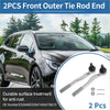 Silver metal front outer tie rod end links with black rubber boots for toyota 4runner 1996-2002
