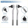 Silver metal front outer tie rod end links with black rubber boots for toyota 4runner 1996-2002
