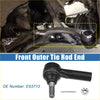 Black and silver front outer tie rod end links with threaded shaft and hardware for 4wd ute offroad toyota matrix pontiac