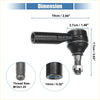 Black metal front outer tie rod end links with threaded shaft and spherical joint for 4wd ute offroad toyota matrix pontiac