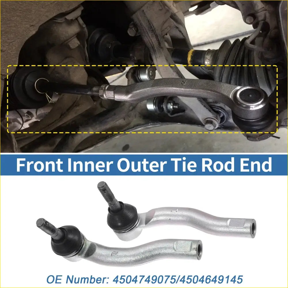 2 x Front Outer Tie Rod End Links for Toyota Prius (2010-2015) - Steering