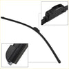 Black rubber windshield wiper blade with plastic frame for toyota aygo front and rear set 2005-2014