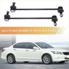 2 x black front stabilizer sway bar links with silver threaded ends for Toyota Noah Voxy 2001-2007