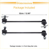 2 x front stabilizer sway bar links for Toyota Noah Voxy in black with chrome end caps and threaded bolts