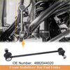 Black front stabilizer sway bar links with metallic spherical joints and threaded ends for Toyota Noah Voxy 2001-2007