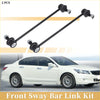 Black front sway bar link kit with chrome spherical joints and threaded ends for Toyota Noah Voxy 2001-2007