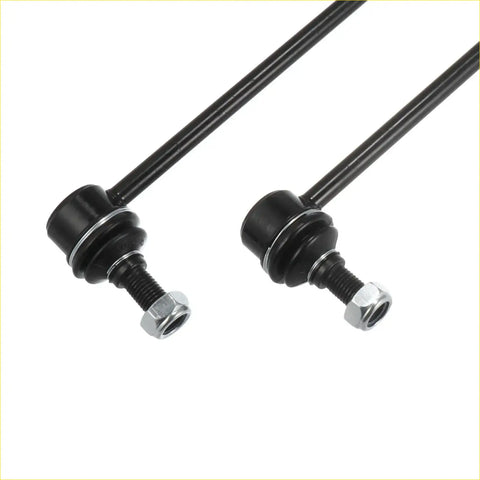 Black front stabilizer sway bar links with silver hex nuts and threaded rods for 2011-2019 toyota sienna