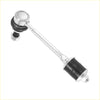Silver metal control arm with black rubber bushings on both ends for 2 x front stabilizer sway bar links toyota tacoma tundra