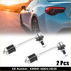 Pair of silver metal control arm bushings with black rubber sleeves for front stabilizer sway bar links toyota tacoma tundra
