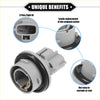 Gray plastic front turn signal lamp socket with black rubber gasket and three-pin design for 2000-2004 toyota avalon
