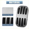 Silver aluminum alloy gas and brake pedal covers with black antiskid rubber stripes for toyota c-hr 2016-2018