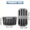 Silver tone gas and brake pedal pad covers with black rubber inserts for toyota c-hr 2016-2018 with brushed finish