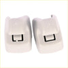 White plastic car door handle covers with black rectangular cutouts for chevy silverado sun visor retainer clips