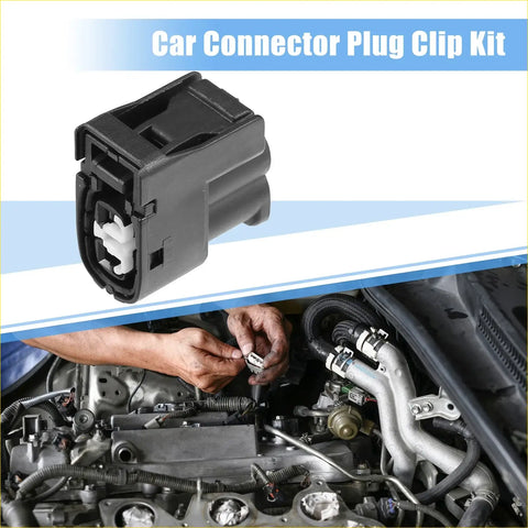 Black plastic ignition coil connector plug with white internal parts for 4wd ute offroad use in toyota kits