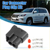 Black plastic ignition coil connector adapter plug kit with silver terminals and orange caps for toyota 4wd ute offroad