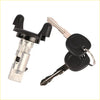 2 x black plastic and silver metal ignition and door lock cylinders with key fobs for 2001 chevrolet silverado