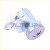 Silver metal ignition door lock cylinder with plastic bracket for tacoma 1995 to 2004 shown from back side