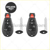 Black plastic keyless key fob with red panic button and silver metal keys for jeep grand cherokee 2008-2012