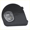 Black textured plastic side mirror cover with clear oval lens housing 2 x led puddle lights for dodge ram 2010 to 2019
