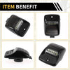 Black plastic side marker light with integrated led strip and mounting bracket for toyota tundra license plate lamp
