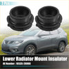 Black rubber lower radiator mount insulator for nissan suv shown from the back side in a set for toyota avalon 2013-2018