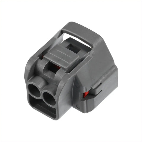 Gray plastic 2 pin cam position connector adapter plug with red component for toyota 4wd ute offroad use
