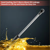 Shiny chrome rear hatch lift support strut with black rubber seals for toyota matrix wagon 2003-2008 back side view