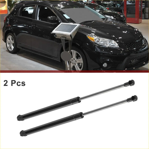 Black metal gas struts shown from the back for 2 rear hatch lift supports on toyota matrix wagon 2003 2008
