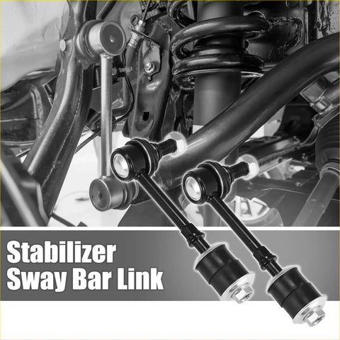 Black rear stabilizer sway bar link with metallic ends and rubber bushings for toyota 4runner 2003-2023
