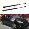 Black metal rear window glass lift supports shown above a black toyota corolla for toyota matrix 2003-2008