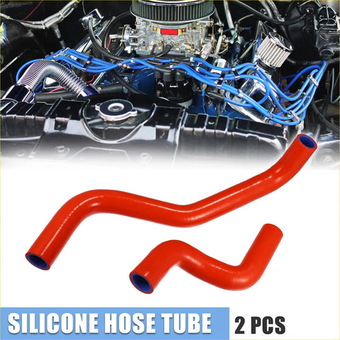 Bright red silicone radiator coolant hose tubes two pieces for toyota starlet with flexible smooth surface