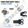 Black and silver front prop shaft yoke with u-joint components for ranger crew xp 900 automotive use