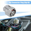 Gray plastic side marker light connector plug with molded design and visible contacts for 4wd ute offroad use