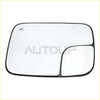 Black-framed two-piece side mirror glass with sleek curved design for dodge ram 1500 2500 3500 back view
