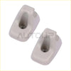 Pair of light gray plastic sun visor retainer clips for dodge ram 1500 2500 3500 4500 5500