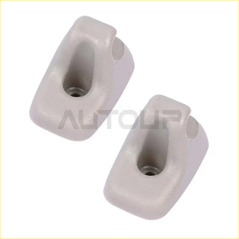 Pair of light gray plastic sun visor retainer clips for dodge ram 1500 2500 3500 4500 5500