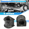 Black rubber suspension stabilizer bar bushings kit for Toyota Land Cruiser shown from the back side