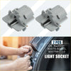 Gray plastic tail brake light bulb socket holder with molded tabs and central connector slot for toyota 4runner