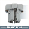 Gray plastic tail brake light bulb socket holder with metallic contacts for toyota 4runner shown from back side