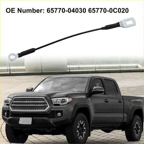 Black rubber coated tailgate cables with metallic ends for toyota tacoma 1995-2003 oe number 65770-04030