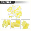 Yellow and white plastic tailgate door handle lock rod clips for toyota shown from the back side