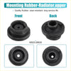 Black rubber upper radiator mount insulator pads for Toyota RAV4 2006-2018 shown from the back side
