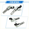 Silver metallic variable valve timing solenoids with black connectors and brackets for toyota 4runner 4.0l