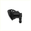 Black plastic windshield wiper nozzle with curved dome head and hose connector for toyota sienna 2004-2010 back side