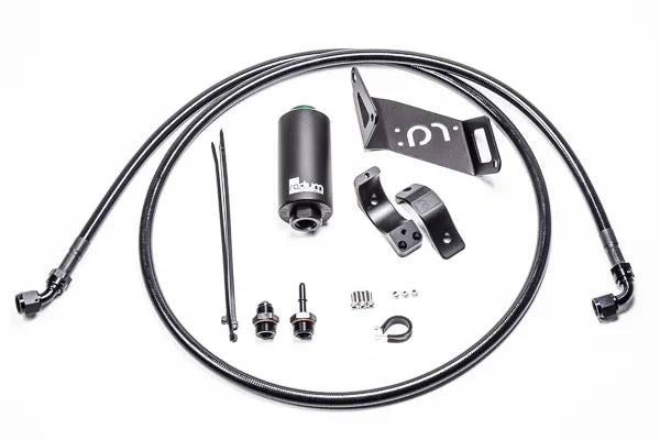 Radium Engineering Fuel Hanger Feed w/Microglass Filter (3 Series E90/E91/E92/E93 05-11) — fits BMW M3 E90 E92
