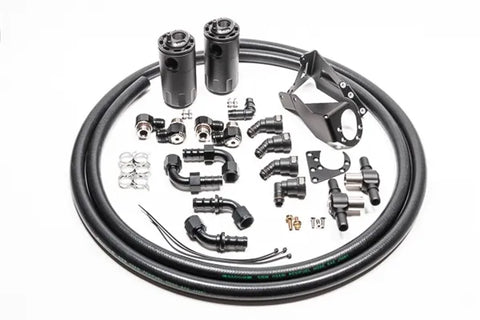 Radium Engineering Dual PCV/CCV Fluid Lock Catch Can Kit (Skyline GT-R R32) — fits Nissan Skyline R32