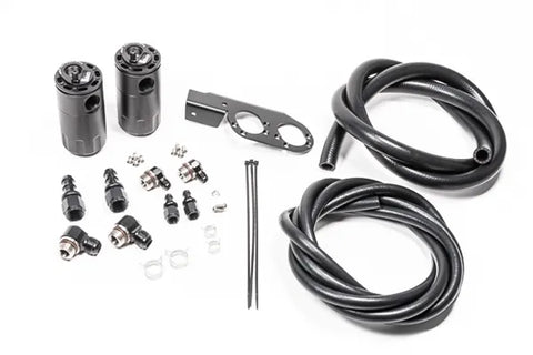 Radium Engineering Dual CCV/PCV Fluid Lock Catch Can Kit (350Z Z33/Skyline V35/Infiniti V35) — fits Infiniti G35