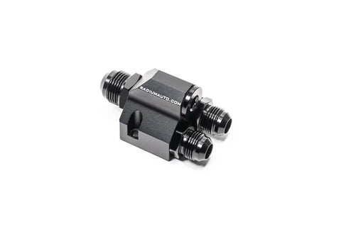 Radium Engineering Distribution Block 3 x 10AN ORB to 1 x 12AN ORB w/Fittings